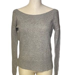 American Eagle Outfitter  pullover knit wool marble cream/gray sweater SP